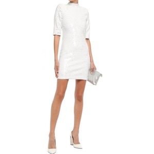 ALICE + OLIVIA Inka Sequin Mock-Neck Mini Dress, Size 4 (NWT)